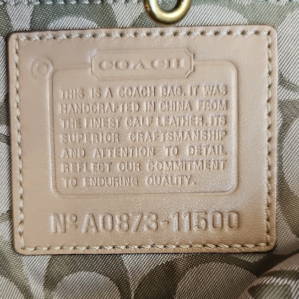 Coach  2008 Gallery Laced East West Tote Bag EUC Camel - Picture 9 of 11